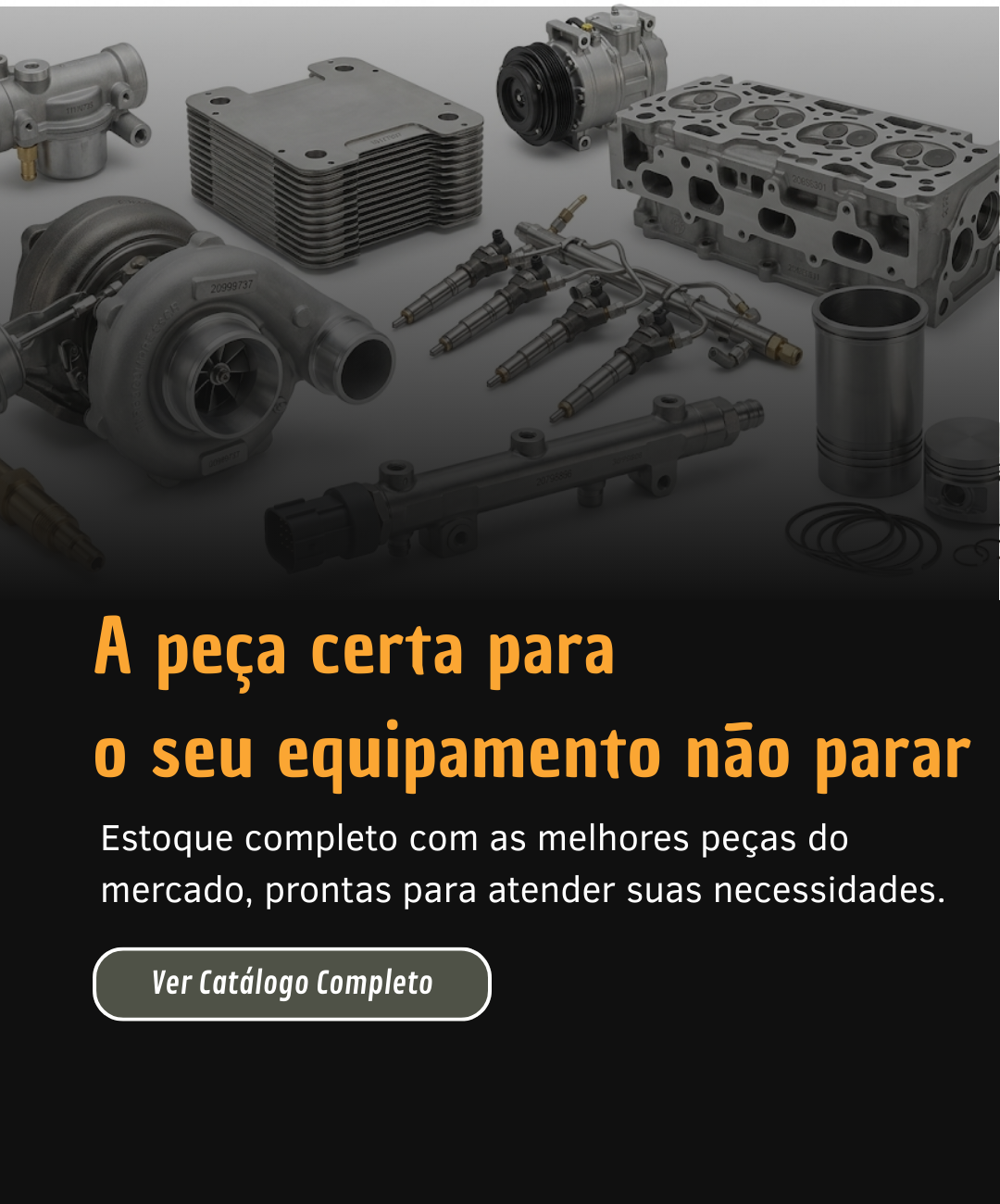 banner promocional site a peca certa para o seu equipamento nao parar